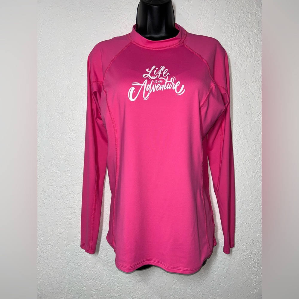 Pink Women's Swim Rash Guard